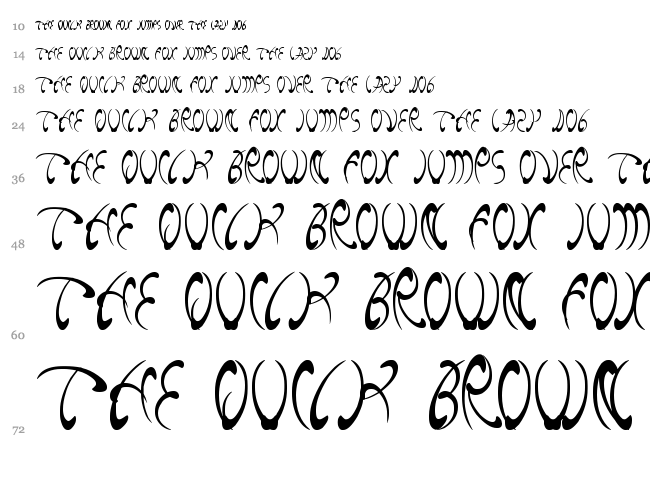 Fish Bone font waterfall